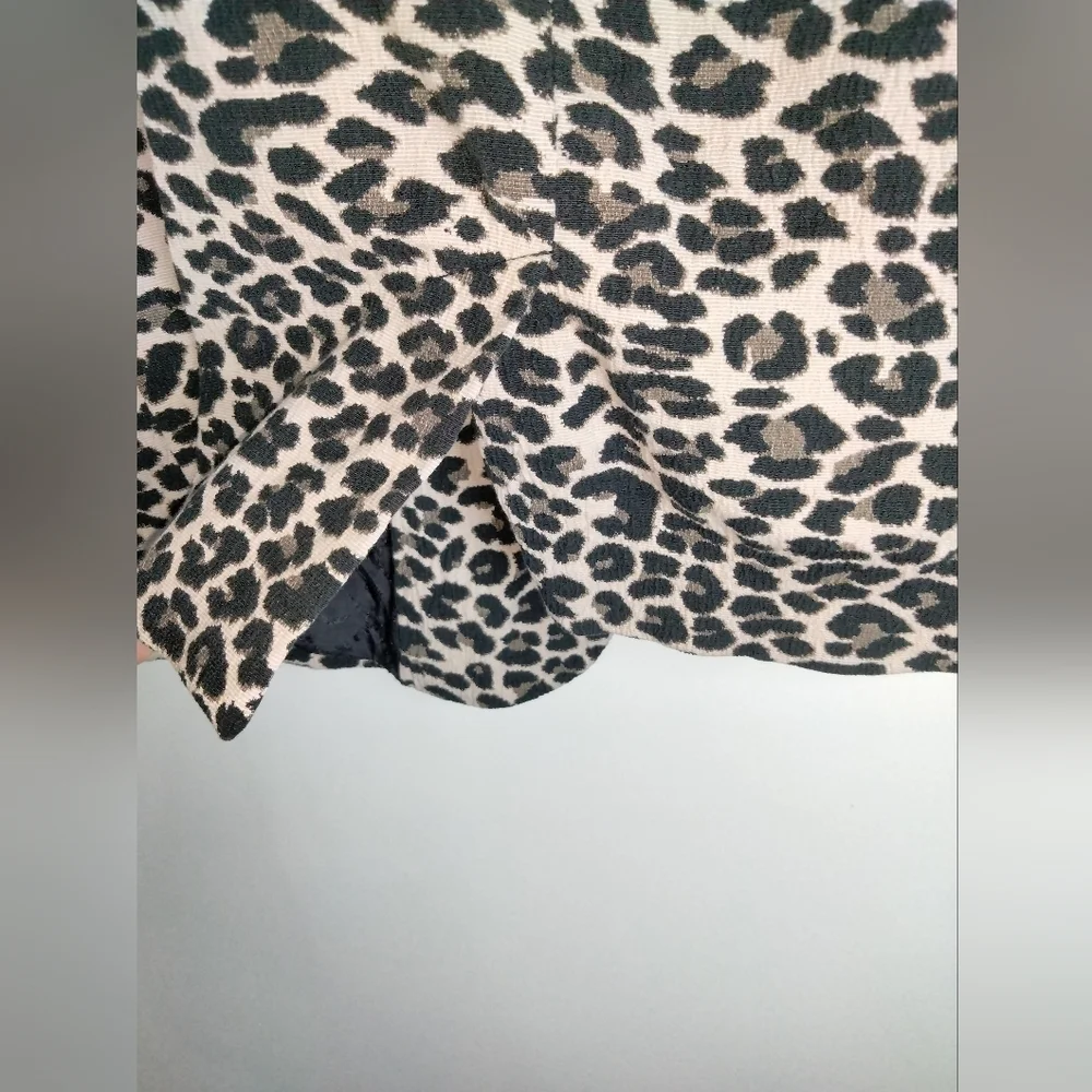 Zadig & Voltaire (Size 36) Animal Print Button Interior Lined LS Blazer Jacket
